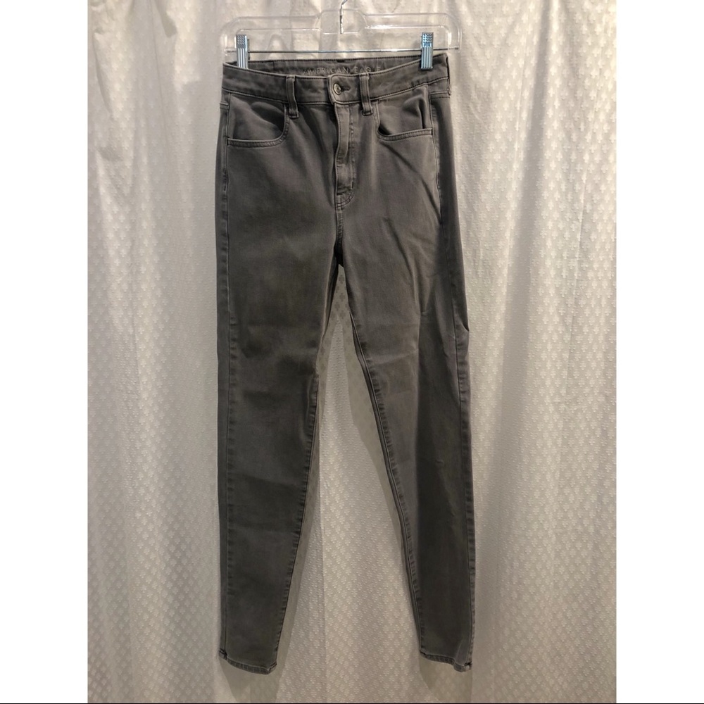 Gray American eagle skinny jeans